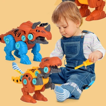 Разборка и сборка динозавра своими руками, набор игрушек, комбинация винтов и гаек, сборка модели динозавра, Развивающая игрушка для детей, подарок для детей