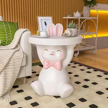Современный симпатичный маленький приставной столик для хранения и украшения рабочего стола в гостиной от пола до пола от Sofa Creative Rabbit Tea Table