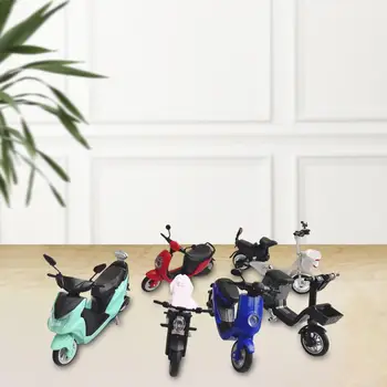 6шт 1/24 комплектов электрических мотоциклов Подарок для взрослых Домашний декор Наборы моделей электрических мотоциклов
