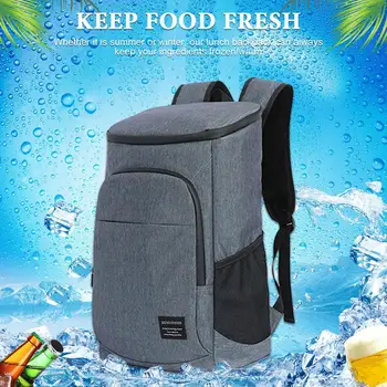 Большая вместительная сумка для ланча с прохладной теплой изоляцией, герметичная сумка-холодильник для пикника, для пляжного кемпинга, герметичный рюкзак для ланча