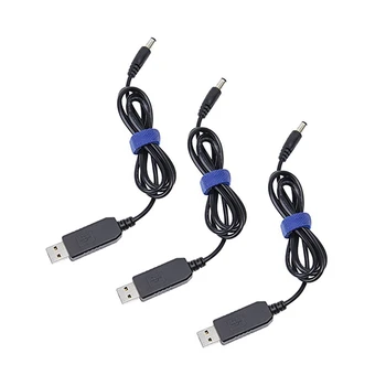 3-КРАТНЫЙ кабель преобразования USB в постоянный ток с напряжением от 5 В до 12 В, повышающий напряжение кабель 5,5X2,1 мм постоянного тока, 1 м Новый