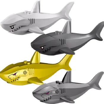 Другие животные морского мира Пираты Карибского моря Модель Акулы Строительные блоки, фигурки, кирпичи, игрушки для детей