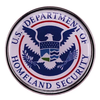 DHS-Эмалированный значок с эмалью Министерства внутренней безопасности США