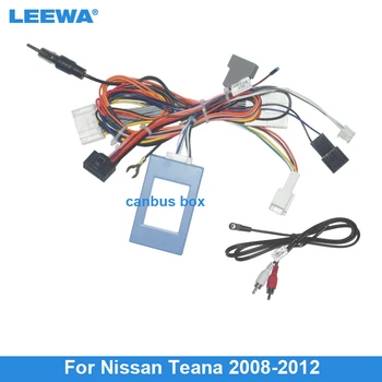 LEEWA Car Audio 16PIN Android Power Calbe С Коробкой Canbus Для Адаптера Жгута Проводов DVD-плеера Nissan Teana