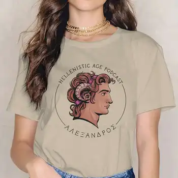 Повседневная футболка с изображением Александра Македонского с принтом Древнего Рима уличная одежда Удобная футболка женская 4XL Уникальная