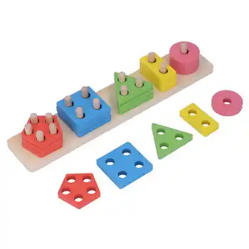Деревянная игрушка для сортировки, распознавание формы и цвета, Обучающая игрушка для малышей, деревянная игрушка для укладки для девочек от 2 до 3 лет