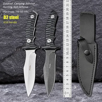 Наружные тактические ножи для выживания Утилита для спасения и самообороны EDC Tools Нож с фиксированным лезвием D2
