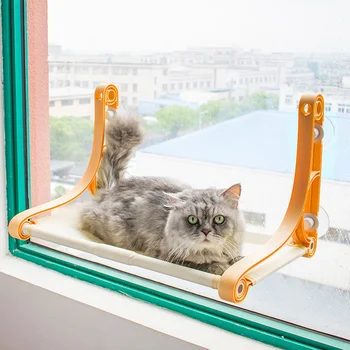 Пластиковые Подвесные кровати для домашних животных весом 22,5 кг с креплением для сидения у окна Cat Sunny Принадлежности для гамака House Comfort