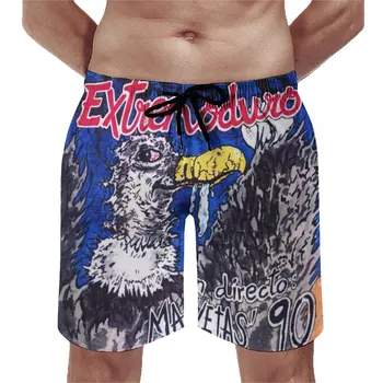 Мужские пляжные шорты Anime Beach Extremoduro3 Дышащие быстросохнущие Забавные спортивные Свободные гавайские штаны с регулируемым шнурком на завязках