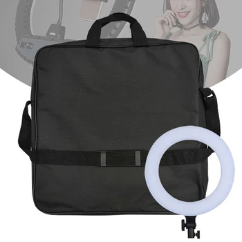 Портативная сумка для селфи с кольцом и подсветкой, сумка для переноски 12/14/18 дюймовых светодиодных наборов для фотосъемки, аксессуары для прямой трансляции, Сумка-органайзер для хранения