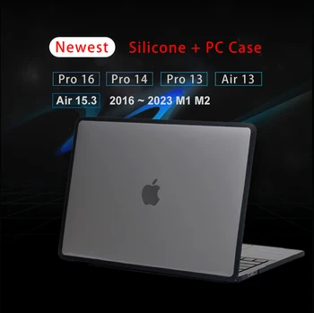 Новейший Мягкий Чехол для ноутбука Macbook Pro 16 Case M1 2021 Macbook Pro 14 Funda M2 2023 Pro 13 Air 13,6-15,3-дюймовый Чехол Capa