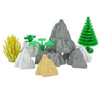 Совместим с конструкторами из мелких частиц Lego MOC mountain rock walls castle scene accessories