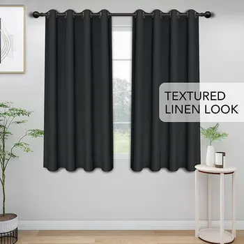 Затемняющие шторы, темно-серый, 52 x 84 дюйма