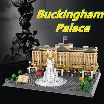 Архитектура Wange Blocks, Модель Букингемского дворца, Строительный кирпич, Красивый дом, Juguetes, Развивающие игрушки для детей, подарки