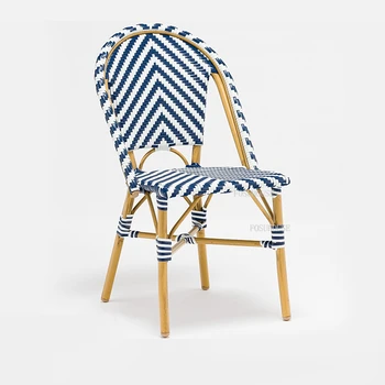 FOSUHOUSE Обеденный стул из ротанга в скандинавском стиле, стулья для гостиной, Мебель для дома, Садовое кресло на открытом воздухе, простой диван-кресло для отдыха на балконе
