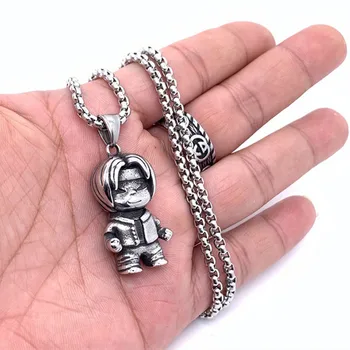 Модное ожерелье с мультяшной хип-хоп куклой из нержавеющей стали, индивидуальное хип-хоп Ожерелье для мужчин, ювелирные изделия из нержавеющей стали, подарок для вечеринки