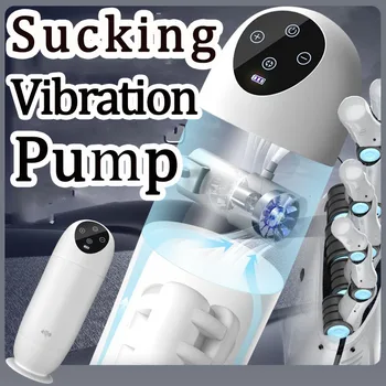 Электрический насос высокого давления Автоматический Сосущий мужской мастурбатор Увеличение пениса Вибрационная машина для мастурбации Секс-игрушки для мужчин