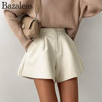 2023 bazaleas store Y2K женские офисные шорты с карманами на талии, летние Свободные широкие брюки трапециевидной формы, 2023 г.