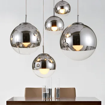Скандинавский стеклянный шар, светодиодные подвесные светильники, Светильники для гостиной, кухни, подвесной светильник, Светильники для декора столовой.