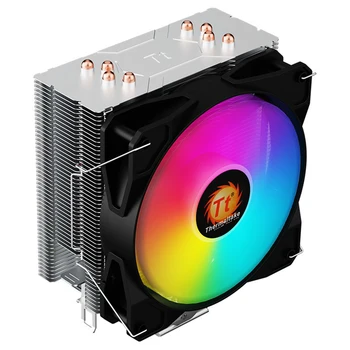 Процессорный кулер Thermaltake S400 RGB С ШИМ-защелкивающимся вентилятором, 4 Тепловых трубки Прямого контакта По технологии Fin, Мультиплатформенный процессорный Кулер RGB