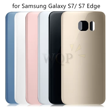 10 шт./лот Для Samsung Galaxy S7 G930F S7 Edge G935F Стеклянная Задняя Крышка Аккумулятора Крышка Корпуса Задней Двери 3 м Клей Запасные Части