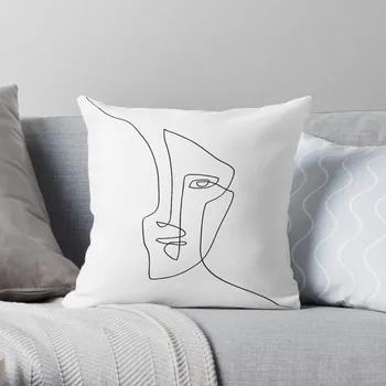 Абстрактная иллюстрация лица - Арт-подушка в одну линию, чехлы для диванов для гостиной, декоративные подушки для гостиной