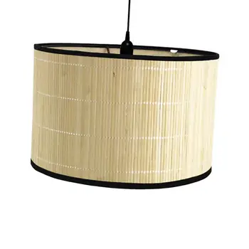 Подвесной светильник, каминная люстра, бамбуковый абажур ручной работы