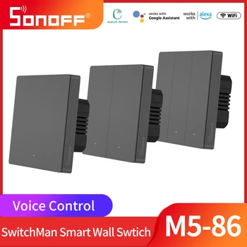 SONOFF SwitchMan M5 Умный Настенный выключатель 86 типа 1/2/3-Позиционное Управление с помощью сценарного переключателя Голосовое Управление Настенным Кнопочным Переключателем Умный Дом