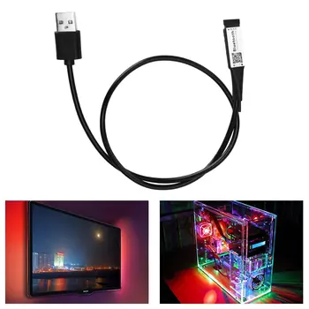 5V USB LED RGB, совместимый с Bluetooth Для подсветки телевизора, светодиодная лента, Музыкальный таймер, RGB-контроллер, пульт дистанционного управления, Wi-Fi, Волшебный дом, красочный