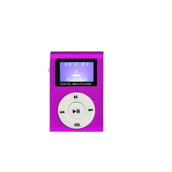 Музыкальный проигрыватель MP3-плеер USB Зарядное устройство Цифровой ЖК-экран MX-801 Mini Пластиковая замена 32 ГБ microSD 4,5x3x1,5 см
