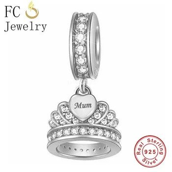 FC Jewelry Подходят к оригинальному браслету-шарму из стерлингового серебра 925 пробы с бусинкой 