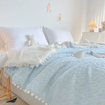 Декоративные одеяла для кровати диван обложка мягкая теплая зима хлопок бросить ребенка рождественские двойной домашний колена 