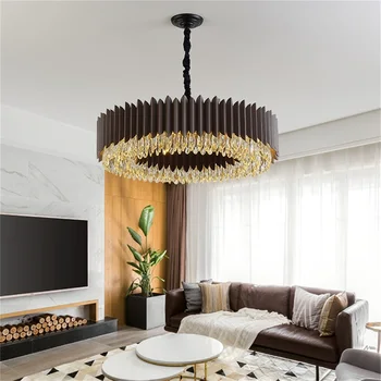 Черная люстра TEMAR Светильники Постмодернистский Роскошный Подвесной светильник Home LED Декоративный для гостиной столовой
