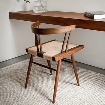 Деревянный стул для гостиной с откидной спинкой, Скандинавский Дизайн офисного кресла для спальни, современные предметы домашнего обихода Sedie Da Soggiorno