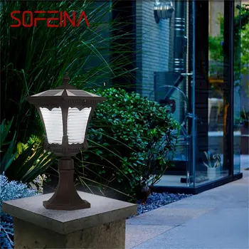Солнечный настенный светильник SOFEINA, уличный светодиодный современный столб, водонепроницаемый для дома, патио, веранды, сада, виллы, газона