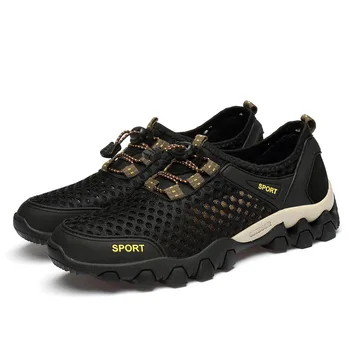 Мужская вулканизированная обувь с дышащей сеткой, лето на открытом воздухе 2023, легкая спортивная обувь для пеших прогулок, Sandalia 39-44