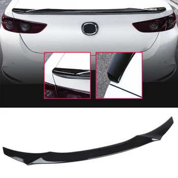 Задняя часть автомобиля Задний Багажник ABS Глянцевый Черный Крыло Спойлер Крышка для губ Накладка Протектор для Mazda 3 Axela 2019 2020