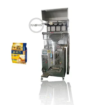 Электронные весы с 4 головками, вертикальная автоматическая машина для упаковки гранул в рисовый чай весом 1 кг