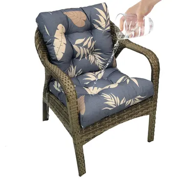 Наружная подушка для сиденья ротангового стула, Утолщенная Водонепроницаемая Подушка для сиденья обеденного стула, Сменная подушка для спинки Татами на террасе в саду