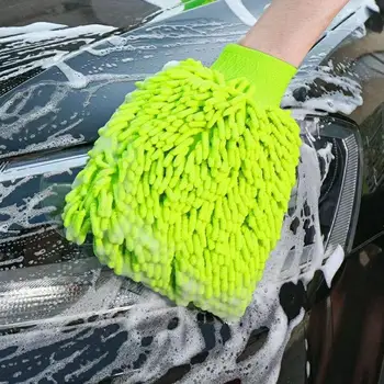 Перчатки для чистки автомобилей разного цвета из ультратонкого волокна, Синель, Микрофибра, Мягкая перчатка для мытья автомобилей без царапин, аксессуары для стайлинга автомобилей