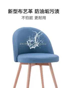 Скандинавский стул современный минималистичный обеденный стул из массива дерева стул для домашней спальни со спинкой стул для переодевания макияжа студенческий письменный стул