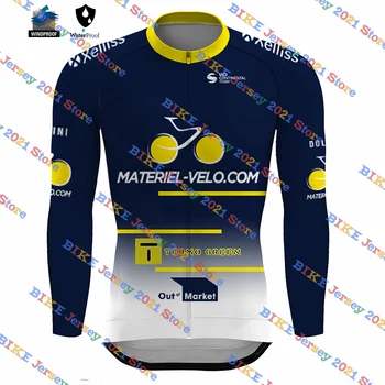 2023 Materiel Velo Cycling Team Ветрозащитная Мужская Зимняя Велосипедная Майка С Длинным рукавом Rode Bike Mtb Maillot Ropa