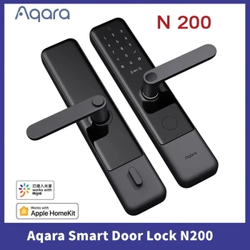 Умный Дверной Замок Aqara N200 Дверные Замки с Отпечатками пальцев Bluetooth Пароль Разблокировка NFC Умный Замок Работает С HomeKit Mijia Smart Home
