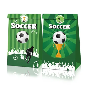 коробка футбольных конфет 12шт для украшения футбольного дня рождения, сувениры для детей, подарочный пакет для футбольной вечеринки, принадлежности для бумажных пакетов