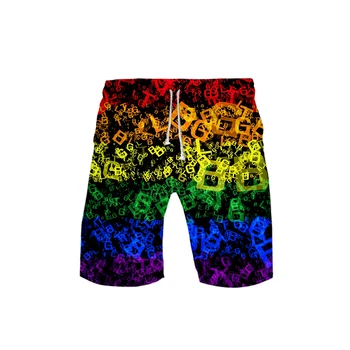 Пляжные шорты, плавки, летние быстросохнущие ЛГБТ-пляжные шорты, мужские короткие брюки, высококачественные мужские 3D гомосексуальные шорты