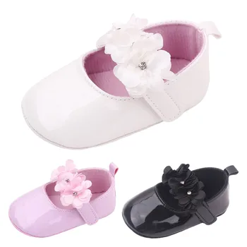 Однотонные туфли принцессы для маленьких девочек, летние детские шелковые туфли с цветочным рисунком на плоской подошве для малышей, обувь для первых прогулок, обувь для свадебной вечеринки
