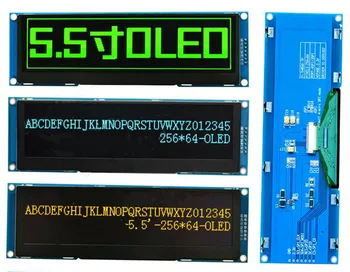 IPS 5,5-дюймовый 7-контактный SPI Зеленый/желтый OLED-экран PM (плата / Без платы) SSD1322 Drive IC 256 * 64 Поддерживает 16 оттенков серого 3,3 В