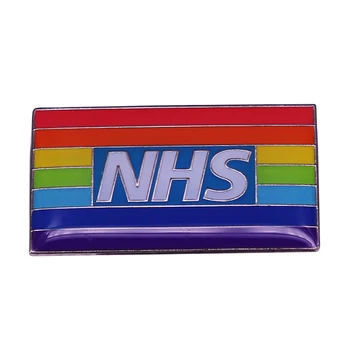 Эмалевый значок Благотворительной организации NHS Rainbow, брошь LBGQT Pride, спасибо Национальной службе здравоохранения Великобритании, британским героям