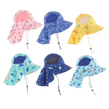 Солнцезащитные шляпы с широкими полями 360 °, модные детские рыбацкие кепки, шляпа
