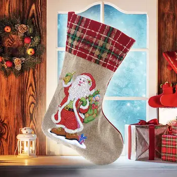 2021 Новый стиль 5D DIY Алмазная роспись особой формы Рождественские Сапоги Рождественский Носок Сумка Для конфет Подарочный пакет Сумка